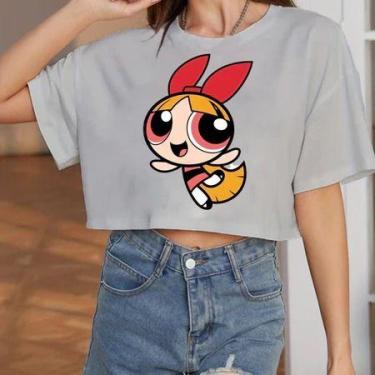 Imagem de Cropped Feminino Academia 100% Agodão Meninas Superpoderosas - loja di