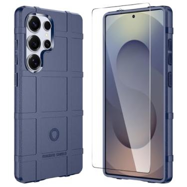 Imagem de LABILUS Rugged Shield Capa protetora tática tática de TPU à prova de quedas de 2,4 m compatível com Galaxy S25 Ultra (6,9 polegadas) - azul marinho