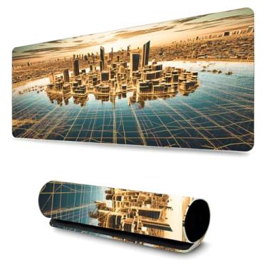 Imagem de Mouse Pad Grande Anti Derrapante Profissional Games e Escritórios (90x40cm) Modern City
