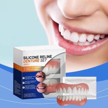 Imagem de Kit De Silicone Para Dentadura Macia, Conjunto Superior E Inferior, Fá