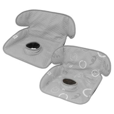 Imagem de THINK GOOD TOTS Almofada cinza: protetor de assento de carro à prova d'água para treinamento de penico infantil, bebês - suporte antiderrapante, lavável na máquina, ajuste universal, carrinho de bebê