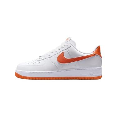 Imagem de Nike Tênis masculino Air Force 1 '07 (FJ4146-109, branco/branco/laranja), Branco/Branco/Laranja Segurança, 40