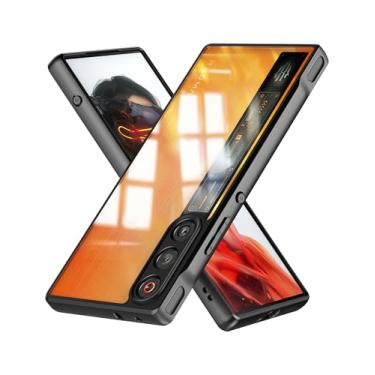 Imagem de Foluu Capa para ZTE Nubia RedMagic 10 Air, parte traseira rígida de policarbonato e amortecedor de TPU macio [não amarela] [proteção militar contra quedas] capa fina à prova de choque para ZTE Nubia