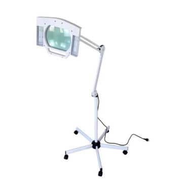 Imagem de Lupa luminária quadrada com pedestal biotron para estetica, clinicas, 