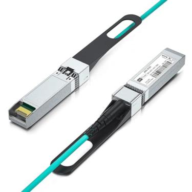 Imagem de Cabo H!Fiber 10G SFP+ AOC, 10Gb SFP+ para SFP+ cabo de fibra óptica ativa, conjuntos de fibra MMF multimodo OM3 com SFP+ para Cisco SFP-10G-AOC3M, Ubiquiti UniFi, Supermicro, Mikrotik, 3m (9,8 pés)