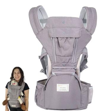 Imagem de Canguru Carregador Bebe Criança Viagem Passeio Bolso Alça Ergonomica Ajustavel Macio Acolchoado Resistente Confortavel Seguro