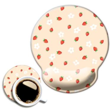 Imagem de Tapete de mouse Ergo Comfort Gel para descanso de pulso - Mouse pad ergonômico para escritório com suporte de pulso - antiderrapante, design de acessórios de mesa para decoração de casa e jogos