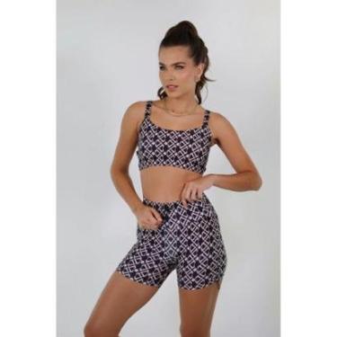 Imagem de Conjunto Romance Top e Short Estampado Drisheer Cor:;Tamanho:PP-Feminino