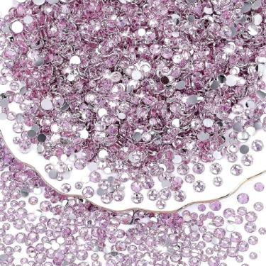 Imagem de Duflash 25.000 Peças De Strass Resina Rosa Claro Com Fundo Plano, 3 Mm, 4/5 Strass, Atacado A Granel, Sem Hotfix Para Artesanato, Design Faça Você Mesmo, Copos, Roupas, Maquiagem, Arte Em Unhas