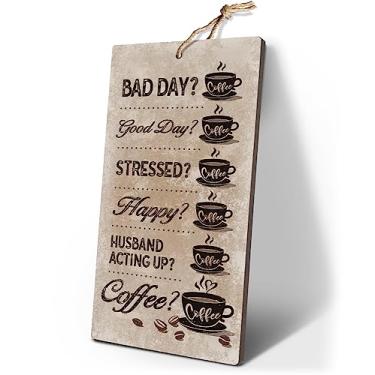 Imagem de YZEXEZY Placa Com Citações Engraçadas De Café Para Bebedor 30 Cm X 15 Arte Parede Retrô Praga Decoração Escritório Em Casa