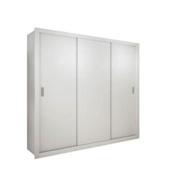 Imagem de Guarda Roupa Casal Veneza 3 Portas 4 Gavetas Mdf Rufato Branco - MOVEI