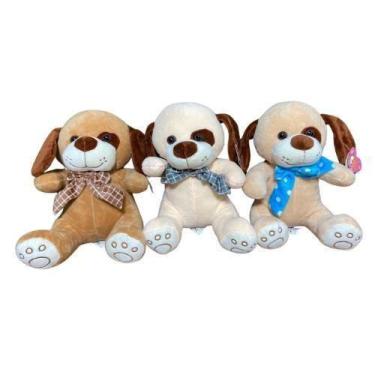 Imagem de Cachorrinho De Pelúcia Sentado Com Gravata Sortidos 25Cm - Lita