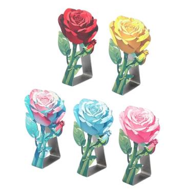 Imagem de oshhni 5 peças de clipes de toalha de mesa de aço inoxidável, suporte de toalha de mesa, suportes de de mesa para pátio, casamento, formatura, ambiente