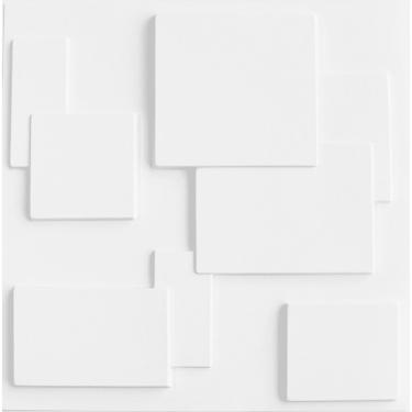 Imagem de Revestimento 3D Para Parede Kit 6M² Quadratto + 2 Colas Pu