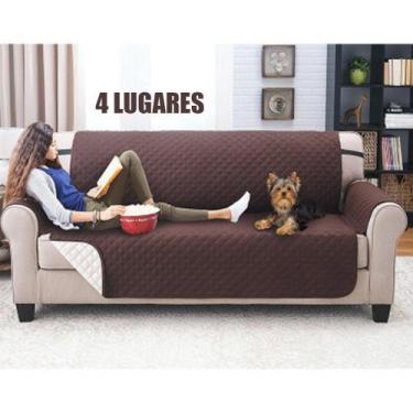 Imagem de Capa Protetora Sofa 4 Lugares Pet Cachorro Gato Comida Bebida - Ab Mid