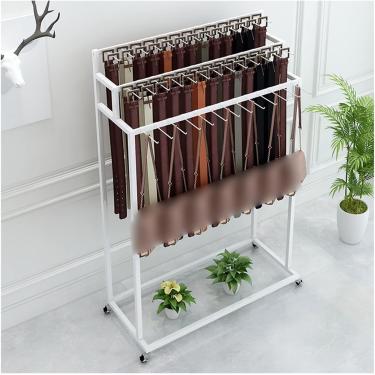 Imagem de Suporte De Exibição De Cintos, Suportes De Gravata, Cabides De Calças, Prateleiras Comerciais De Lojas De Varejo Boutique, Cobertor De Toalha, Cachecol, Cachecol, Cabi, White, 100x40x150CM