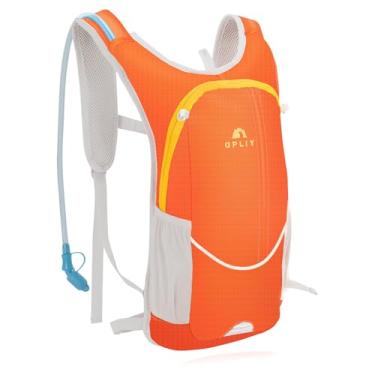Imagem de Mochila de hidratação, mochila de hidratação com bexiga de hidratação 2L Mochila leve para corrida para mulheres homens e crianças (laranja)