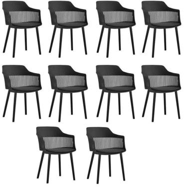 Imagem de Kit Com 10 Cadeiras Para Sala De Jantar Marcela Preto