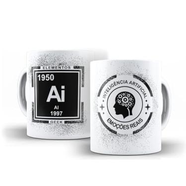 Imagem de Caneca branca elementos geek (15051)