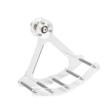 Imagem de Bothyi Brinquedo de roda silenciosa para pássaros, animais pequenos, acrílico, presentes, acessórios transparentes para hamsters, periquitos, calopsitas, S Metal Stick