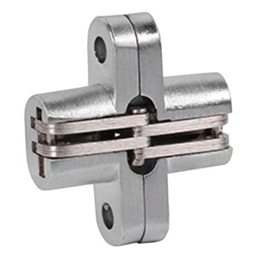 Imagem de ZJchao Dobradiça Invisível Dobradiça Escondida Liga de Zinco 180 Graus Dobradiça Cruz Aço Inoxidável à Prova de Poeira para Porta do Armário Porta Deslizante Com 10kg Capacidade de (43,7 mm)