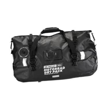 Imagem de Aymzbd Alforje Bolsa Alforje Bolsa Esportiva Alças Ajustáveis ​​Porta-assento Traseiro para Camping Praia Viagens Ao Ar Livre, Preto e 66L