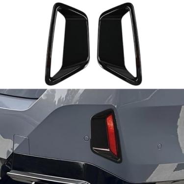 Imagem de Capa de moldura de farol de neblina traseira compatível com 5 Series I5 2024 Kit de carroceria tampa de moldura de neblina traseira acessórios para carro (aparência de fibra de carbono)