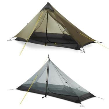 Imagem de Barraca LANSHAN 1 Pessoa, Ultraleve, Impermeável, 3 Estações - Caqui para Camping e Trekking