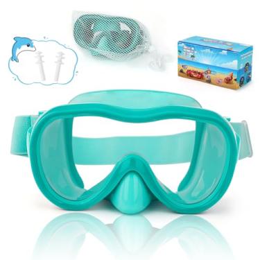 Imagem de iGym Óculos De Natação Para Crianças, Máscara De Mergulho Com Snorkel, Óculos De Natação Com Proteção Para O Nariz E Tiras Elásticas Largas, Capa Com Bolsa De Malha E Protetores Auriculares
