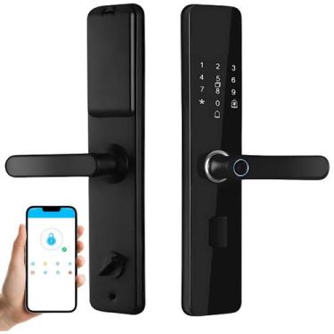 Imagem de Fechadura Inteligente Digital com Leitura Biométrica, Touchscreen e Co