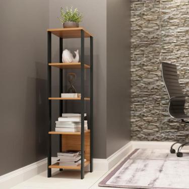 Imagem de Estante 5 Prateleiras Industrial 33 x 44 x 135 cm F28 Dalla Costa Freijó/Preto