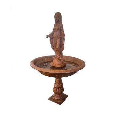 Imagem de Chafariz Escultura Nossa Senhora 85cm Ferro Fundido Jardim Capela Imagem Fazenda