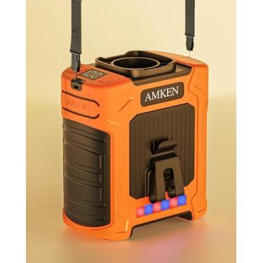 Imagem de AMKEN Ventilador de cintura - Ventilador de resfriamento portátil com clipe de cinto com bateria de 10.000 mAh, tempo de execução de 35H, 6 velocidades, vento forte de 18 m/s com luz LED SOS, 18500RPM