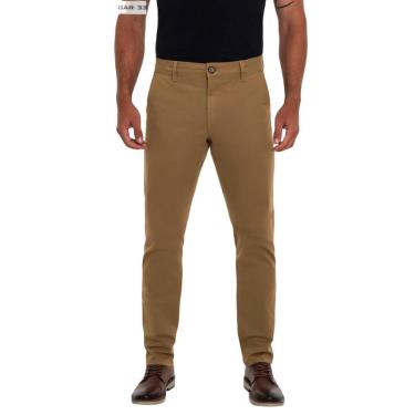 Imagem de Calça Sarja Hangar 33 Slim Chino Marrom Tam. 52-Masculino