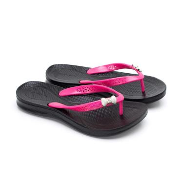 Imagem de Chinelo Ortopédico Massageia No Caminhar Detalhe Laço Metal Anabela-Feminino