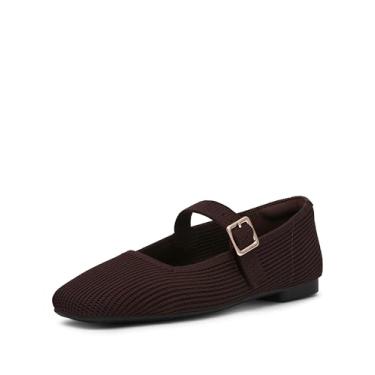 Imagem de Anne Klein Sapatilha feminina Mabel Ballet, Marrom escuro, 40