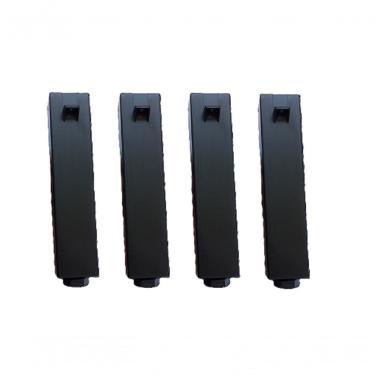 Imagem de Kit 4 Pés De Bancadas Gabinetes Cozinha Ita 18 A 20cm Preto