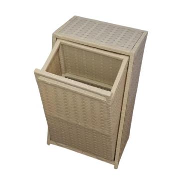 Imagem de Cesto Basculante Versátil para Roupas e Decoração Grande (palha)