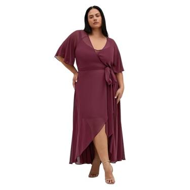 Imagem de City Chic Vestido feminino - Lovers Lane, Vinho vermelho, 25 Plus Size