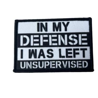 Imagem de Patch de meme in My Defense I was Left Unsupervised - Patch de aplique impresso de airsoft, adesivos engraçados para roupas, mochilas, chapéus, remendo de karma, humor, sarcástico, acessórios DIY