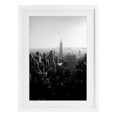 Imagem de Stupell Industries Impressão emoldurada branca monocromática Empire Building por Aledanda, 50 x 35 cm