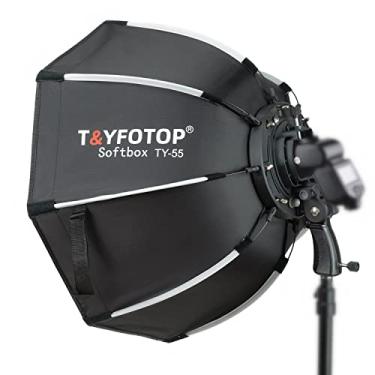 Imagem de T&YFOTOP 26 inches/65 Centimeters Octagonal Softbox with S-Type Bracket Mount, Carrying Case Compatible with Camera Flash Speedlites TT560 NW561 NW565 NW625 NW635 NW670 750II, etc (65CM)
