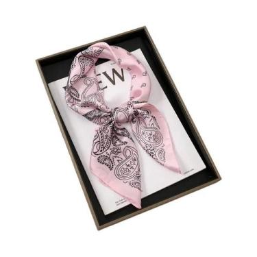 Imagem de Bandana Preta Paisley Hip Hop 68x68cm Lenço Quadrado Com Estampa De Co