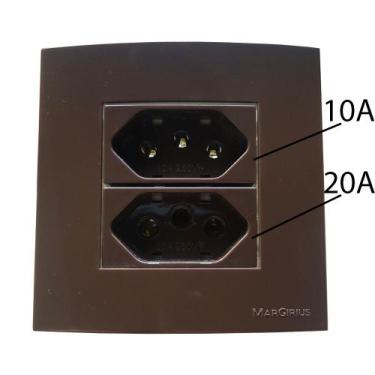 Imagem de Tomada Dupla Móvel Marmore Drywall Gesso Granito Móveis Pedra Embutir 
