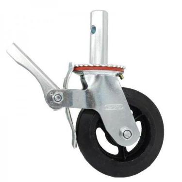 Imagem de Rodízio Giratório 6x2 para Andaimes Freio Dupla Ação e Tubo Maciço Sch