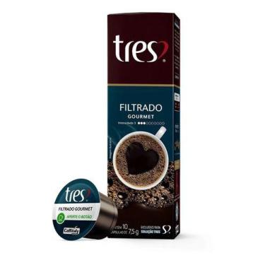 Imagem de Cápsula Três Corações Café Filtrado Gourmet 10 Unidades 75g - 3 Coraçõ