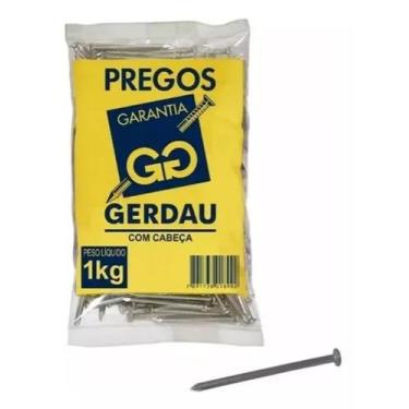 Imagem de Prego 17x27 Gerdau Com Cabeça 1kg Polido Martelo