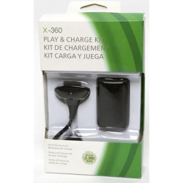 Imagem de Kit Play And Charge Bateria Controle X box 360 + Cabo Usb - PONTO DO N