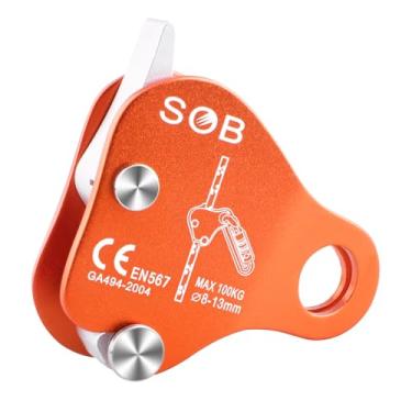 Imagem de Azarxis Dispositivo de escalada descendente ascendente com bloqueio automático, proteção contra quedas, equipamento de rapel, cabo de corda para corda de 8 a 13 mm para montanhismo em rocha, trabalho