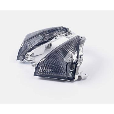 Imagem de TOPZONE Compatível com Kawasaki 2006-2007-2008 ER-6N/ EX650 ER-6F/Ninja 650; Lâmpada Idicadora Frontal Pisca-pisca (lâmpadas LED instaladas, cor fumaça)